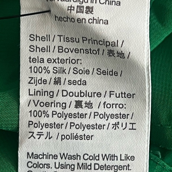 J.Crew Collection Emerald Green 100% Silk Mock Neck Maxi Dress – Size 4 - Picture 5 of 5